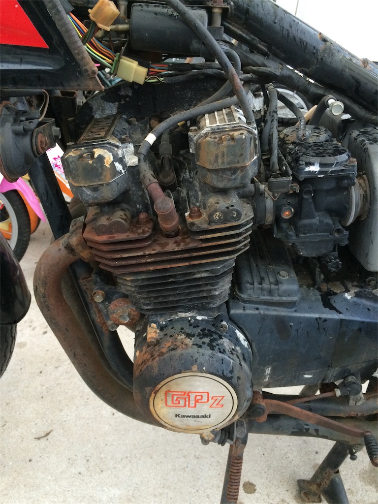 Z400FXもどき エンジン載せ替え GPZ400Fエンジンです！ - Ntech's blog