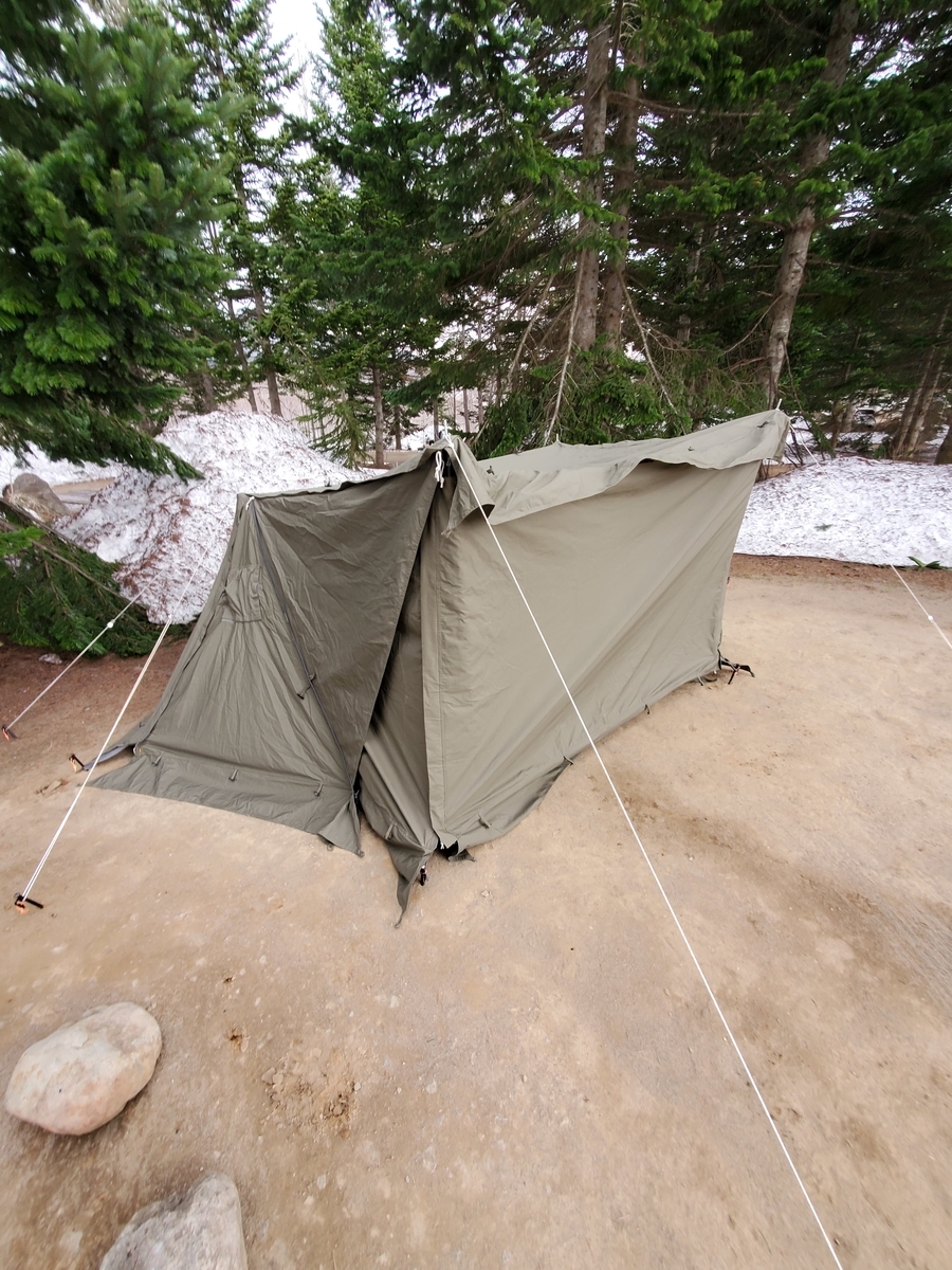 バンドックソロベースexにフロントウォール装着（カーキ×カーキ