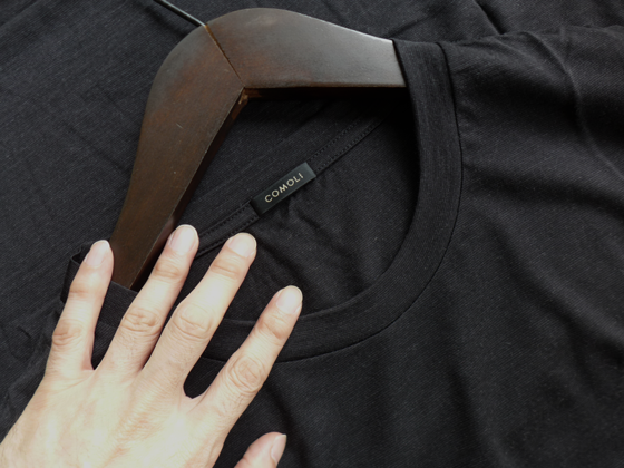 COMOLIサマーウール天竺ノースリーブ3/Charcoal - ANNE-TRE