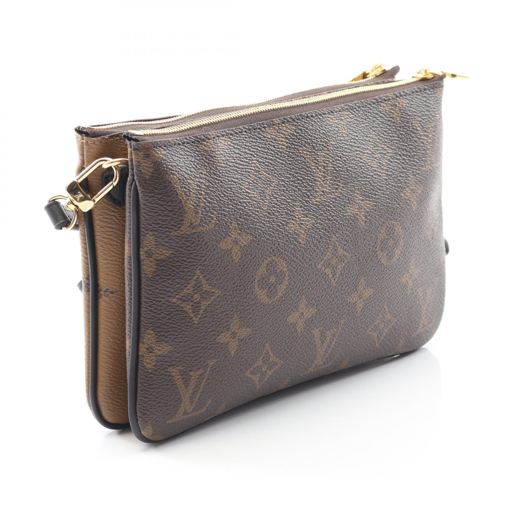 LOUIS VUITTON Pochette double zip crossbody Bag M69203 Monogram