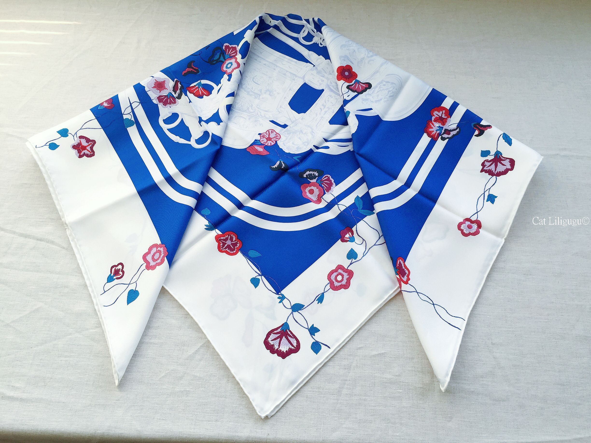 エルメス)カレ90《ブリッド・フルリ》 スカーフ (HERMES/スカーフ