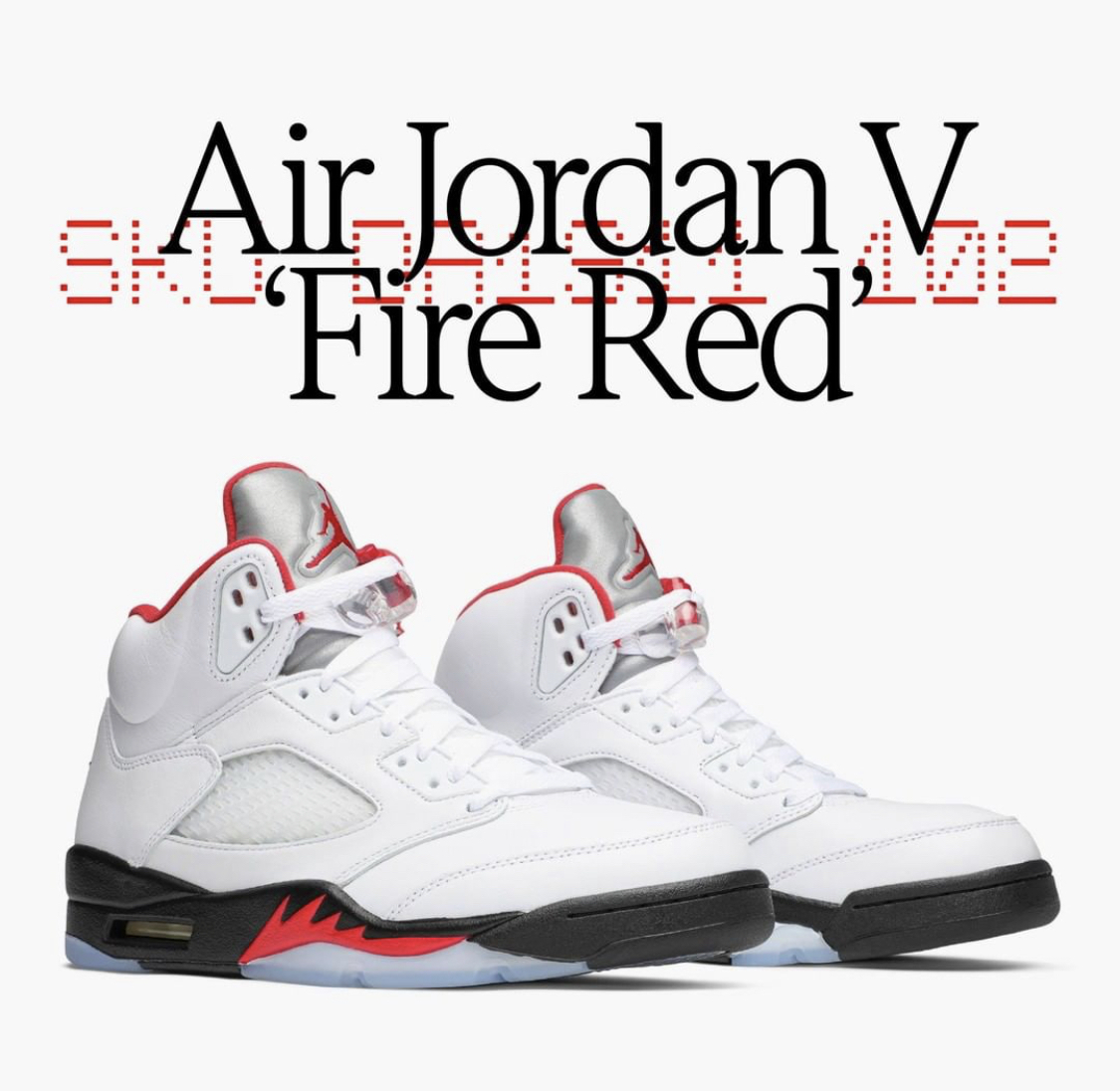 2020年復刻 NIKE AIR JORDAN 5 RETRO Fire Red 流川楓着用モデル (Nike