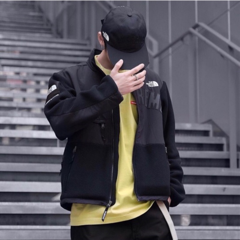 Supreme The North Face Arc Logo Denali Fleece Jacket Black