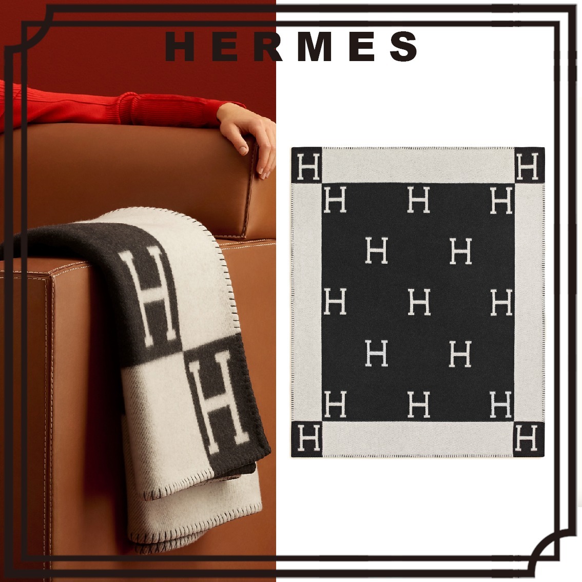 HERMES プレード アヴァロン ブランケット エルメス直営店買付 (HERMES