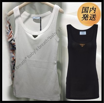 ホワイト（白）系 L PRADA(プラダ) タンクトップ(レディース) - 海外