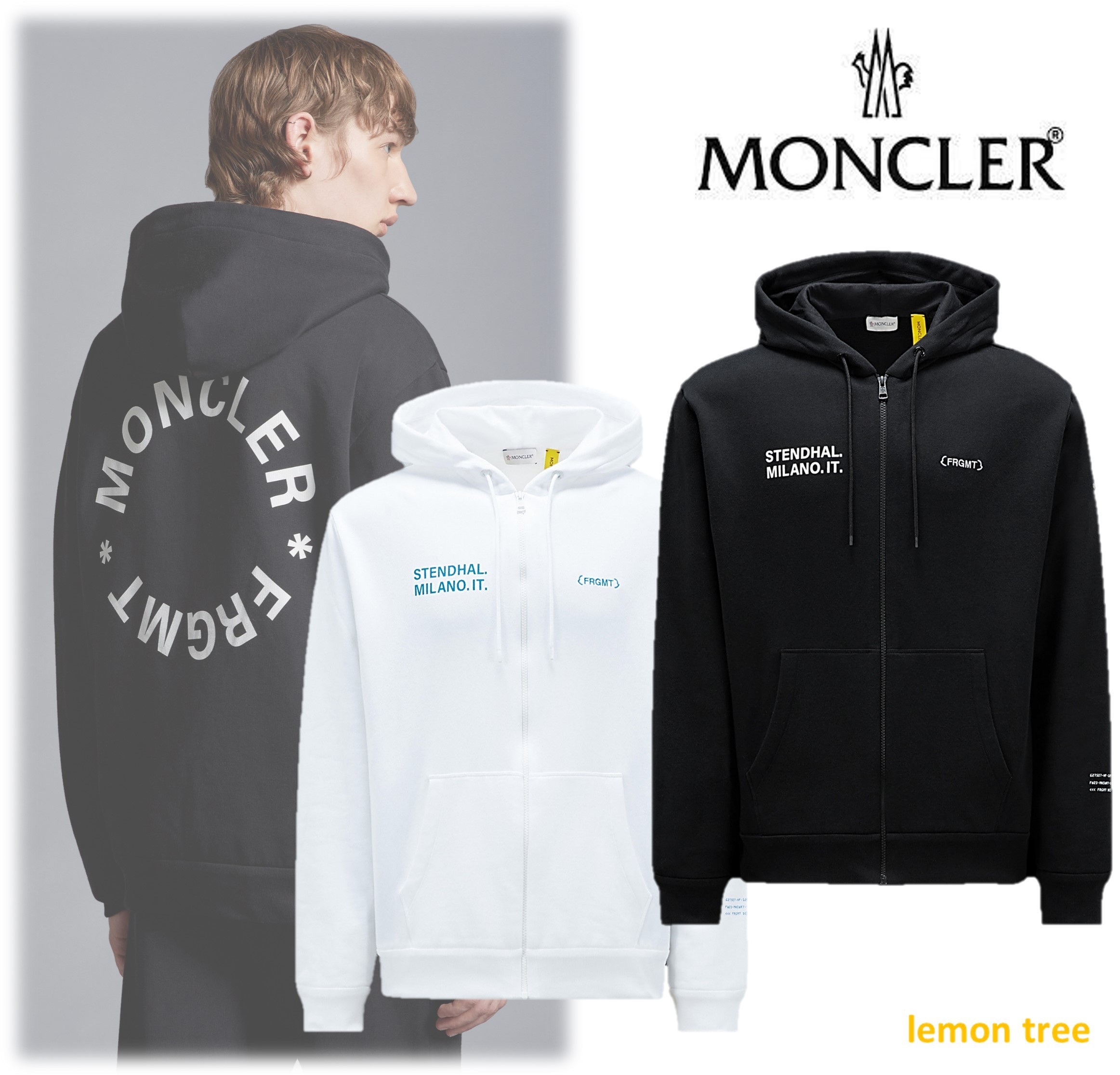 MONCLER】パーカー ジップアップ コットン 藤原ヒロシ FRGMT (MONCLER