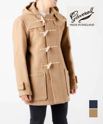 グローバーオール メンズ ダッフルコート 裏地チェック ベージュ 50 XL