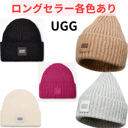 ホワイト（白）系 UGG(アグ) ニットキャップ・ビーニー(レディース