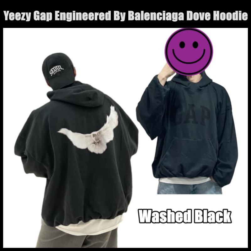 Yeezy Gap Engineered By Balenciaga Dove Hoodie Washed Black (YEEZY