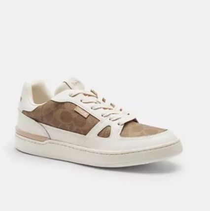厚底 ホワイト（白）系 24.5cm Coach(コーチ) スニーカー(レディース