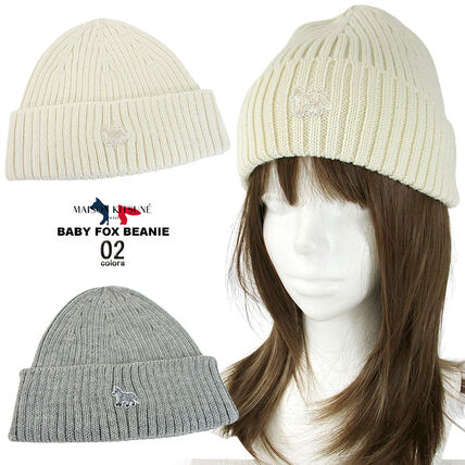 グレー（灰色）系 MAISON KITSUNE(メゾンキツネ) ニットキャップ