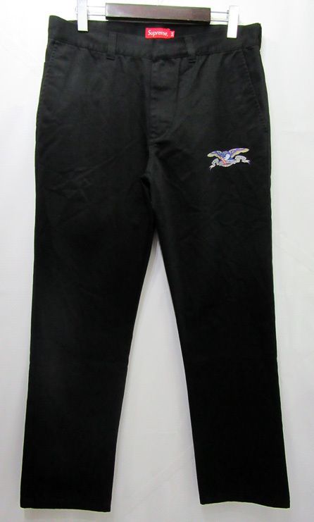 Supreme×ANTIHERO 16SS Work Pant 黒 Size 32 (ステッカー付き