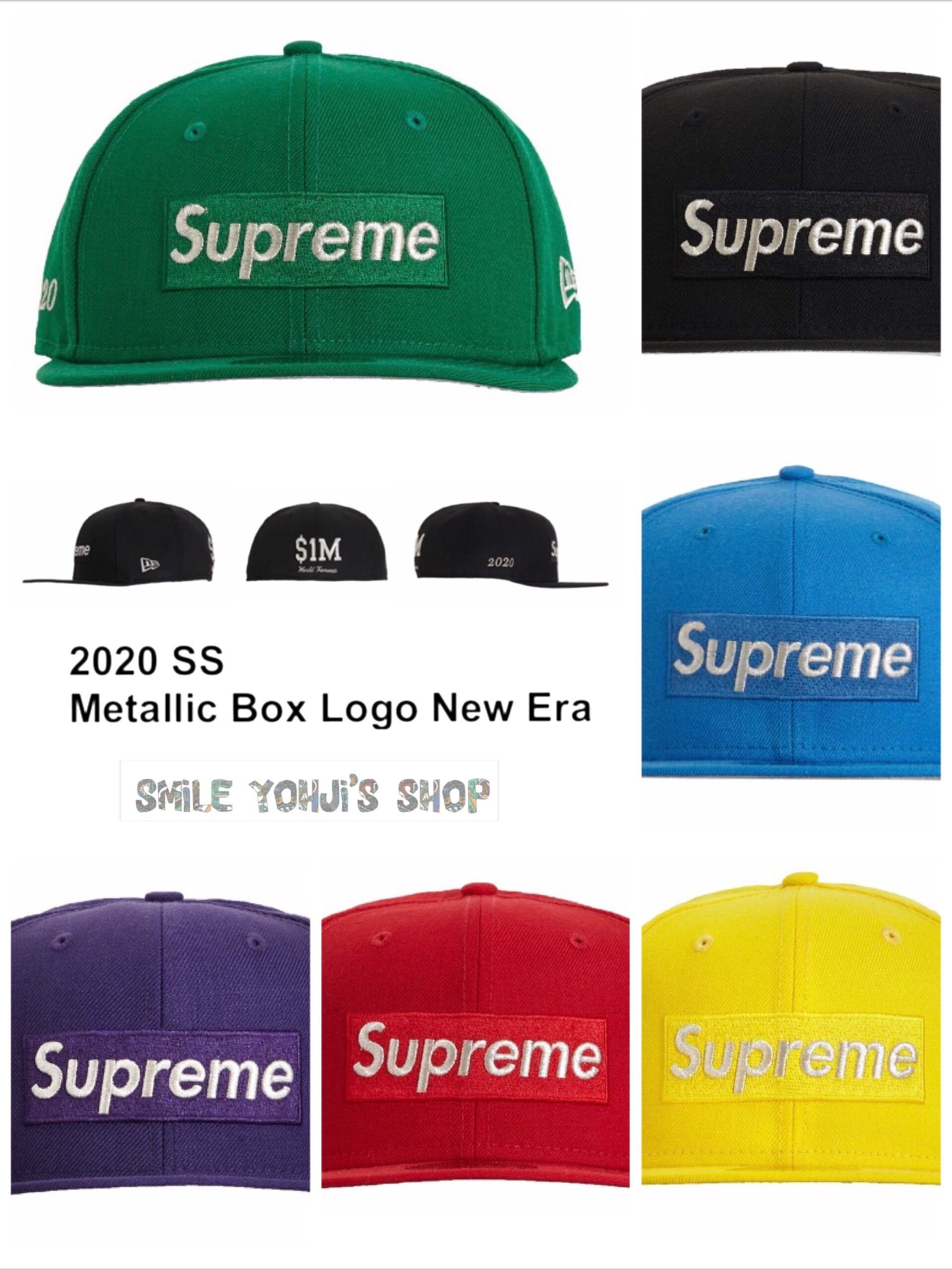 ☆2020 SS☆Supreme Metallic Box Logo New Era (Supreme/キャップ