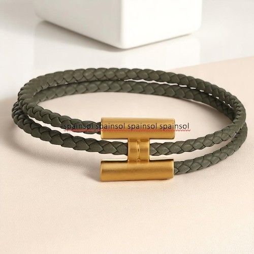 4色展開【HERMES】レザーブレスレット《トゥルニ》トレッセ♪ (HERMES