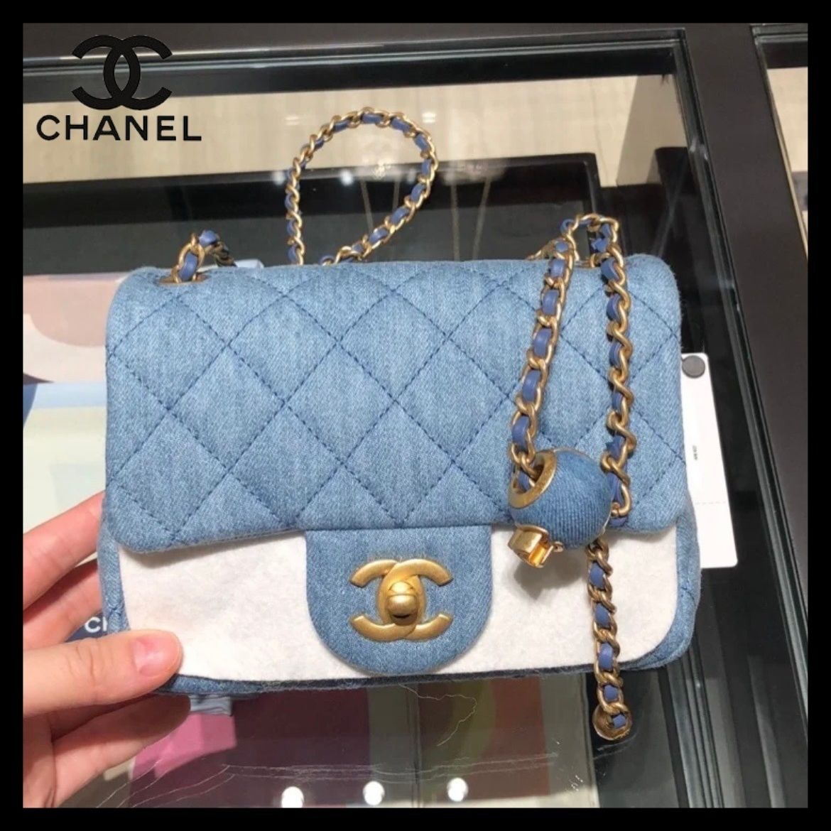 サイズ感がキュート♡】CHANEL デニム ショルダーバッグ (CHANEL