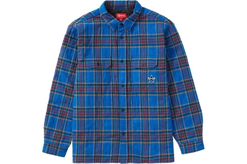 シュプリーム☆チェックネルシャツキルティングジャケット (Supreme