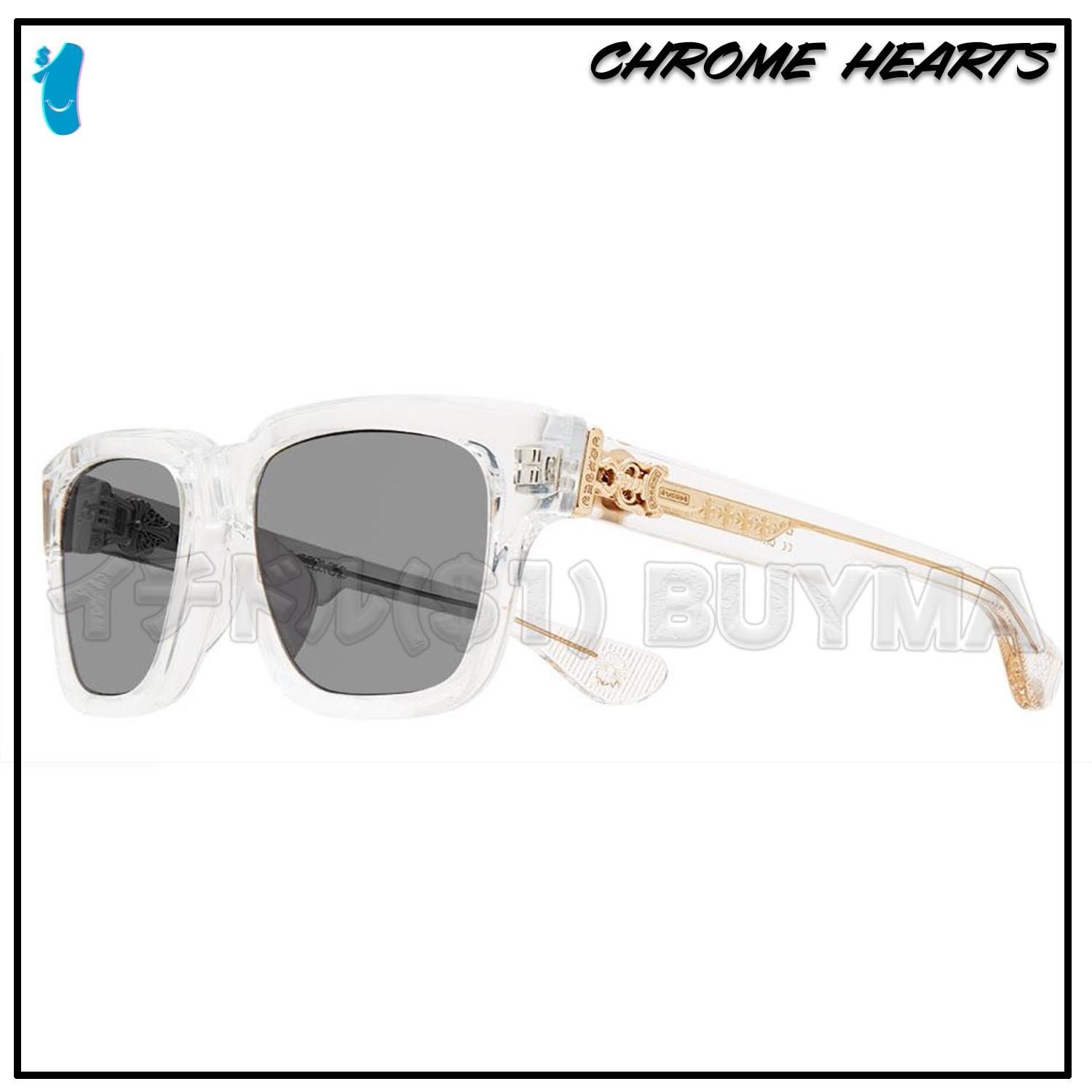 クロムハーツ CHクロス スクエア サングラス メガネ 眼鏡 CLEAR