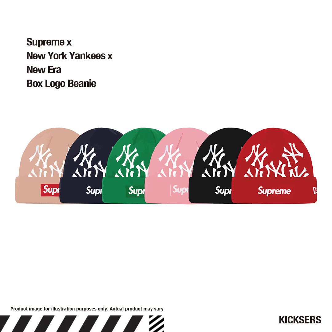 ボックスロゴ Supreme x NY Yankees x New Era Box Logo Beanie