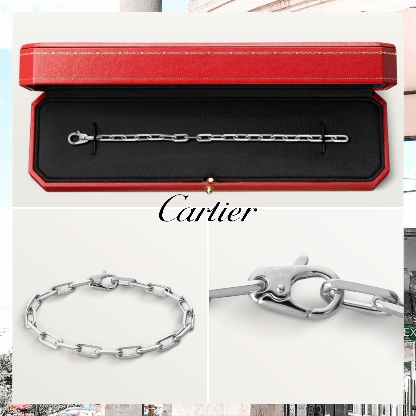 即納【Cartier】 サントス ドゥ カルティエ ブレスレット 関税込