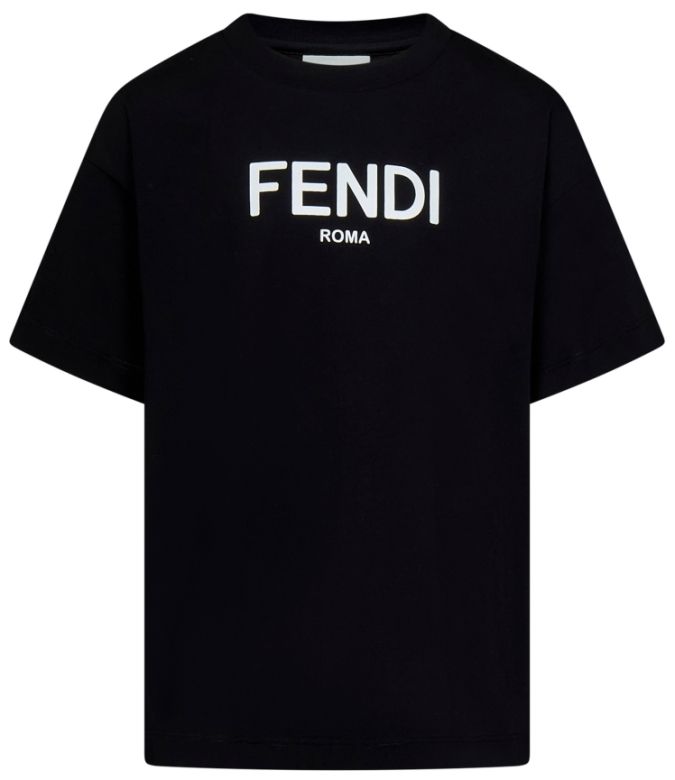New☆23ss FENDI ロゴTシャツBlack/10~14歳大人もOK♪【関税込