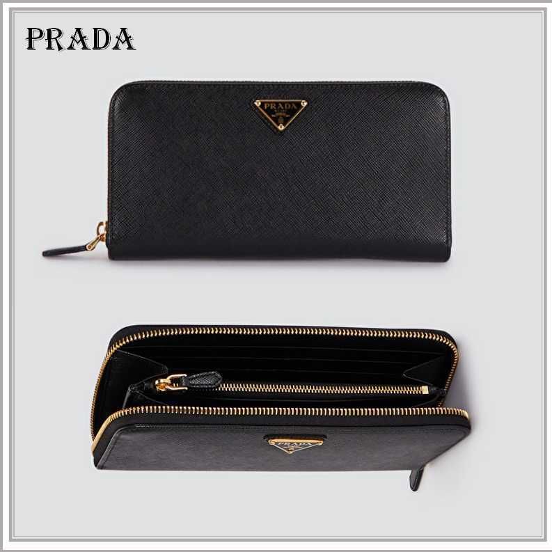 関税込】◇PRADA プラダ◇サフィアーノ レザー ロゴ 長財布 (PRADA/長