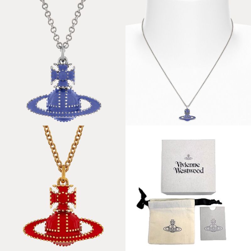 ☆vivienne westwood☆AMANDA エナメル オーブロゴ ネックレス