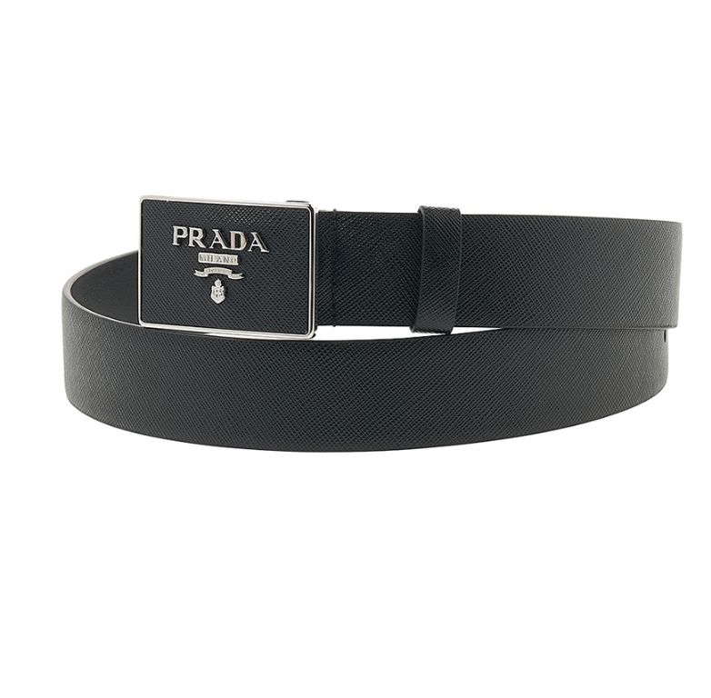 送料関税込☆PRADA プラダ サフィアーノレザー 革 メンズ ベルト