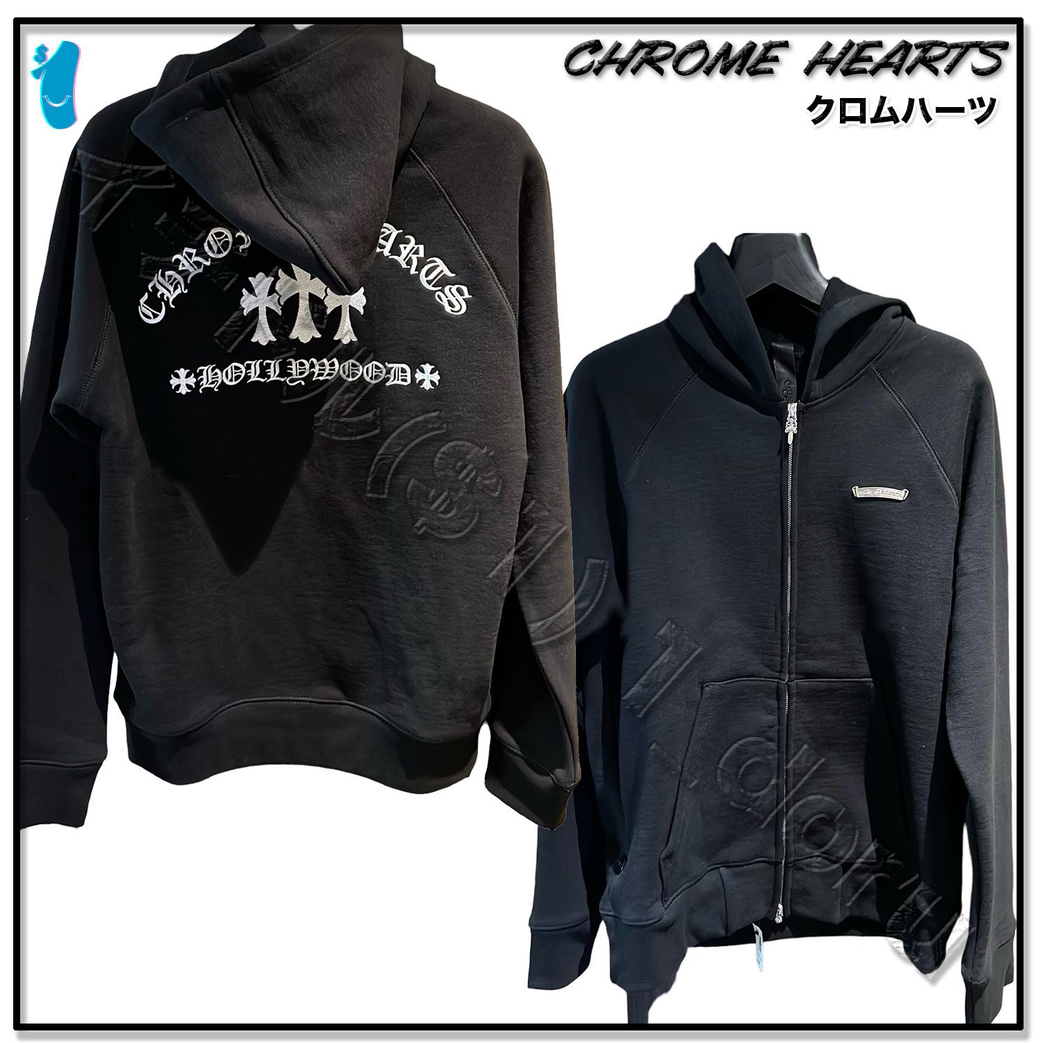 CHROME HEARTS+ セメタリー クロス ダガー ジップ パーカー (CHROME