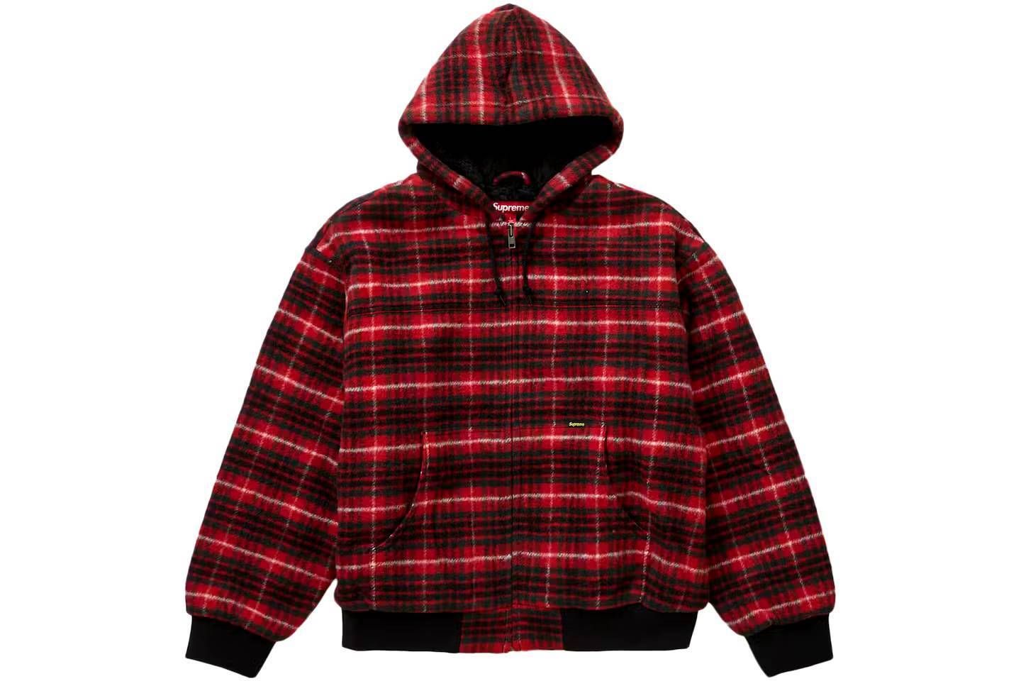 シュプリーム☆チェックウールジャケット☆Plaid Wool Hooded (Supreme