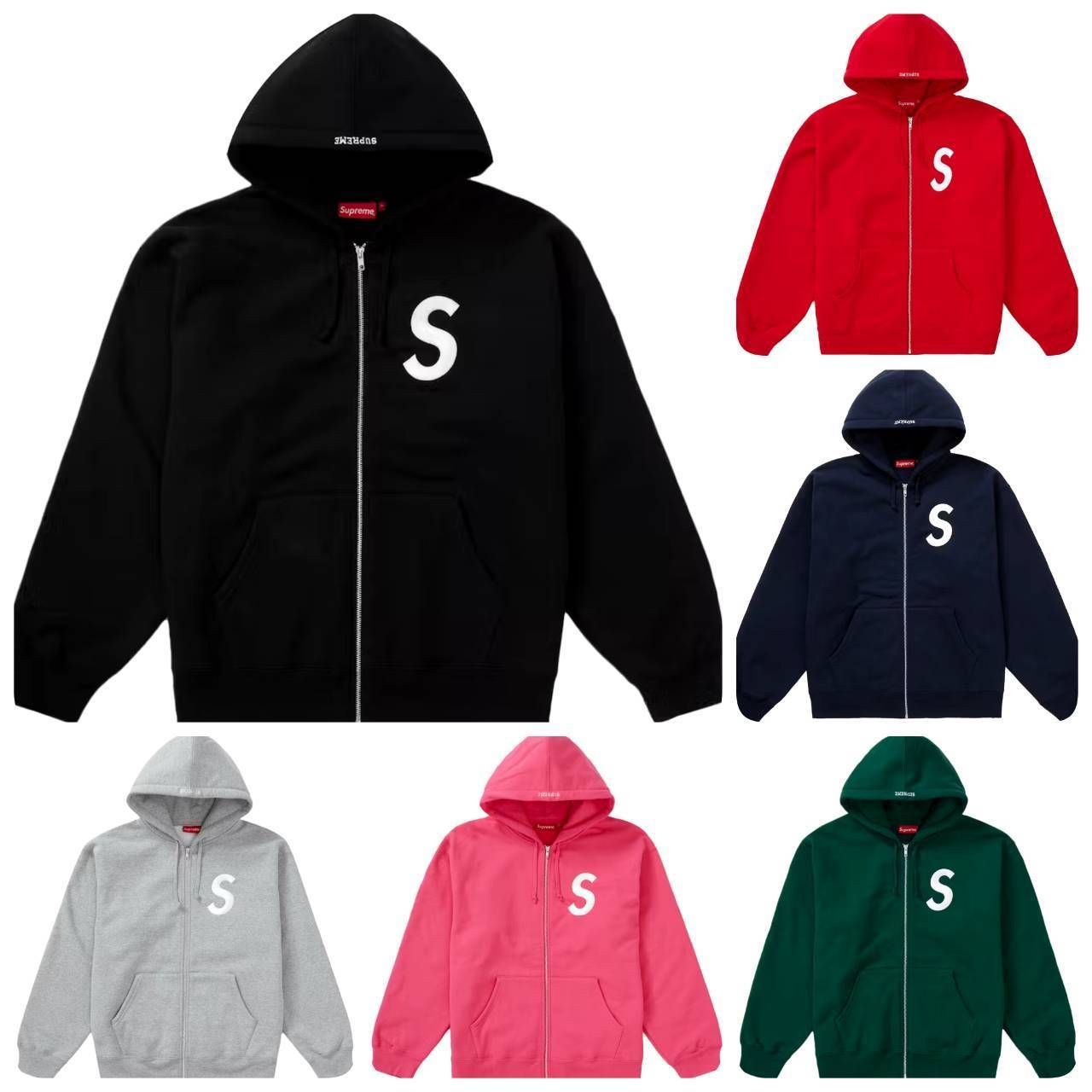 シュプリーム☆ロゴフーディ☆S Logo Zip Up Hooded Sweatshirt