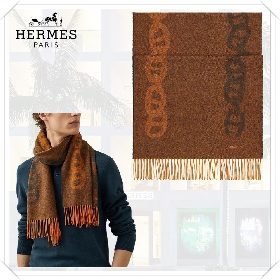オシャレ☆彡》 エルメス マフラー クレイジー・チェーン (HERMES