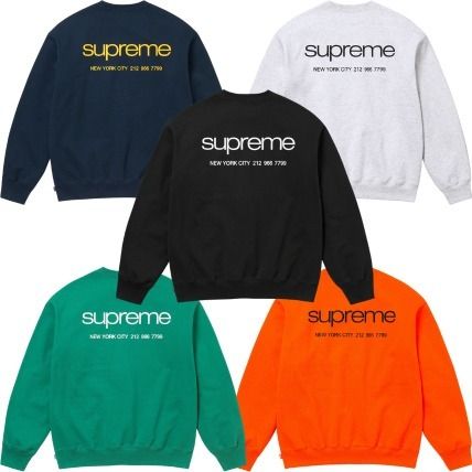 関税込 23AW Week10 Supreme NYC CREWNECK クルーネック (Supreme