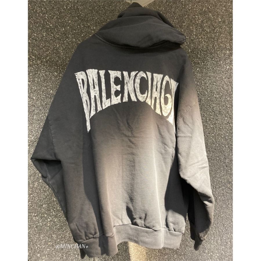 新作【BALENCIAGA】HOODIE ロゴ パーカー (BALENCIAGA/パーカー