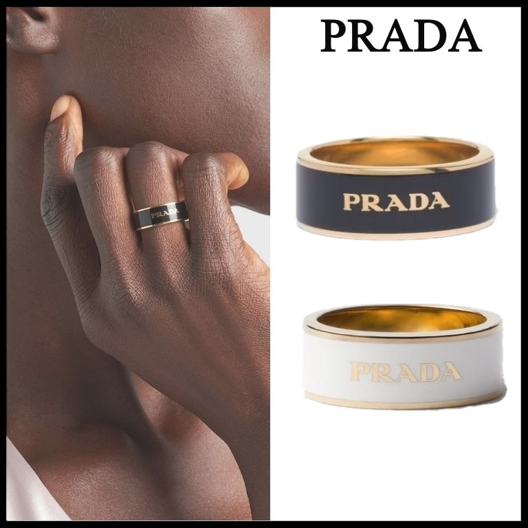 PRADA】プラダ ロゴ エナメルメタル リング (PRADA/指輪・リング