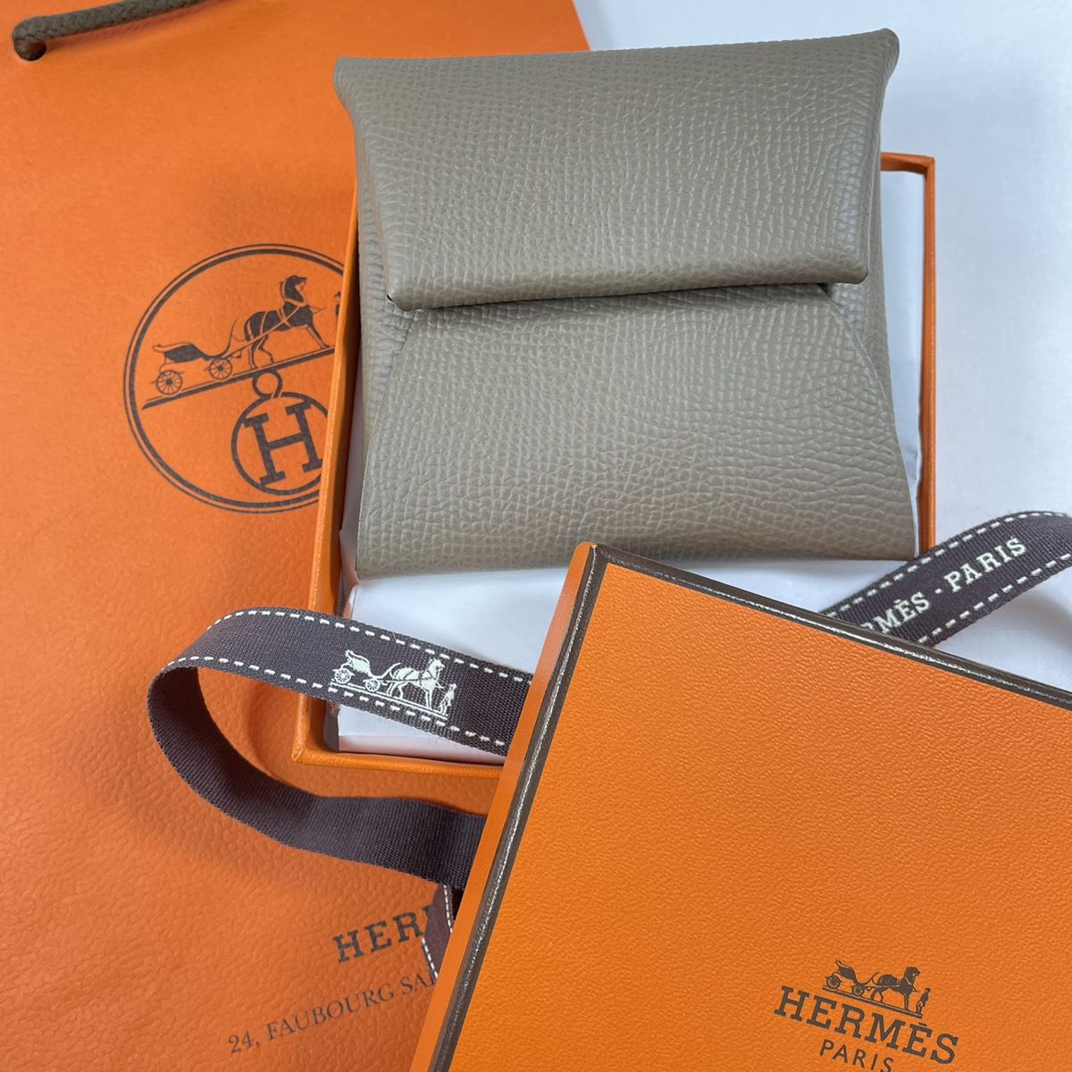 すぐお届け エルメス バスティア GM コインケース エトゥープ (HERMES