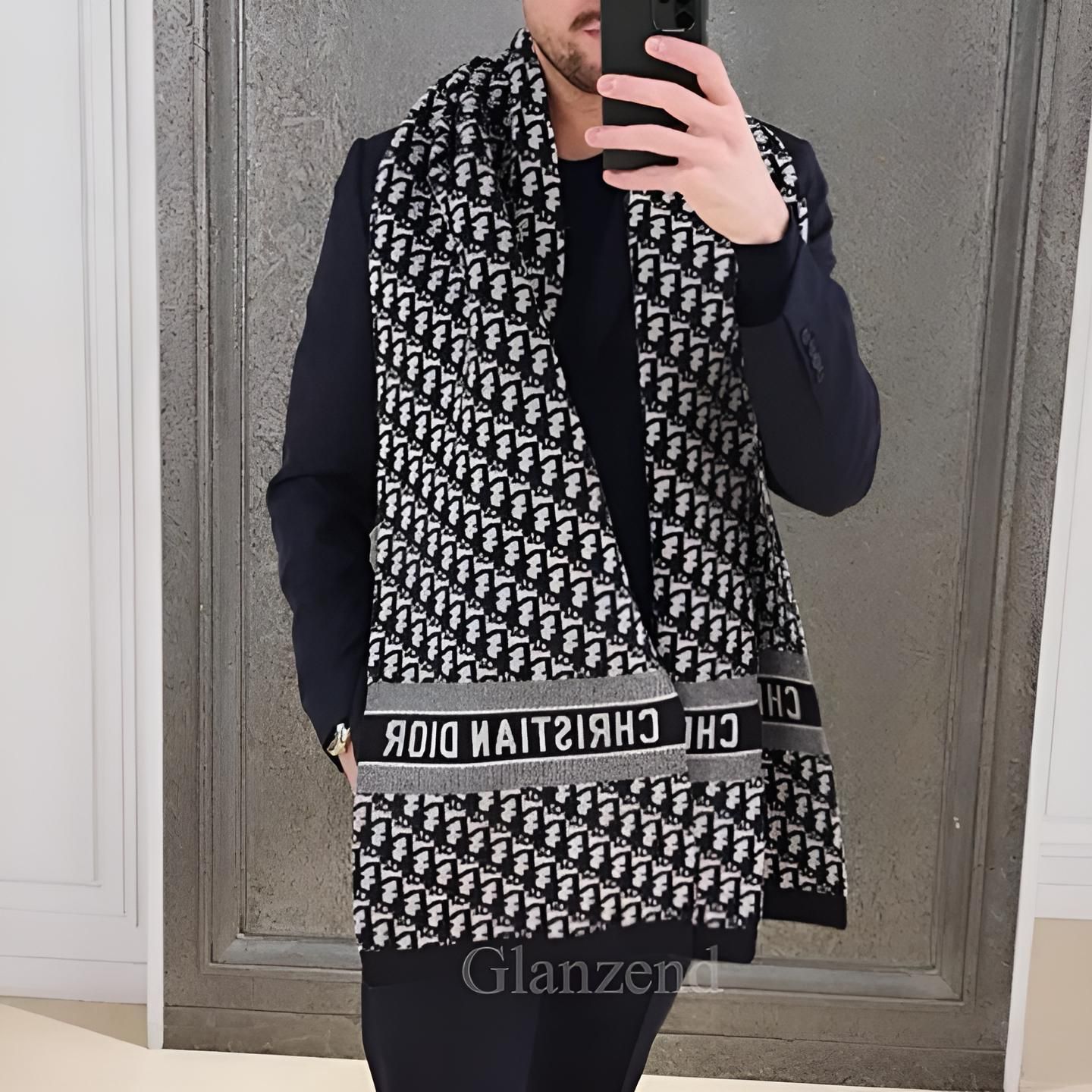 寒い冬もカッコ良く♪【Dior】オブリーク カシミヤ マフラー (Dior