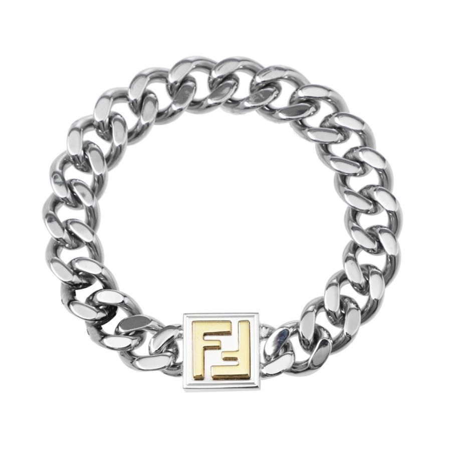国内直営**FENDI** パラジウム＆ゴールドカラー ブレスレット (FENDI