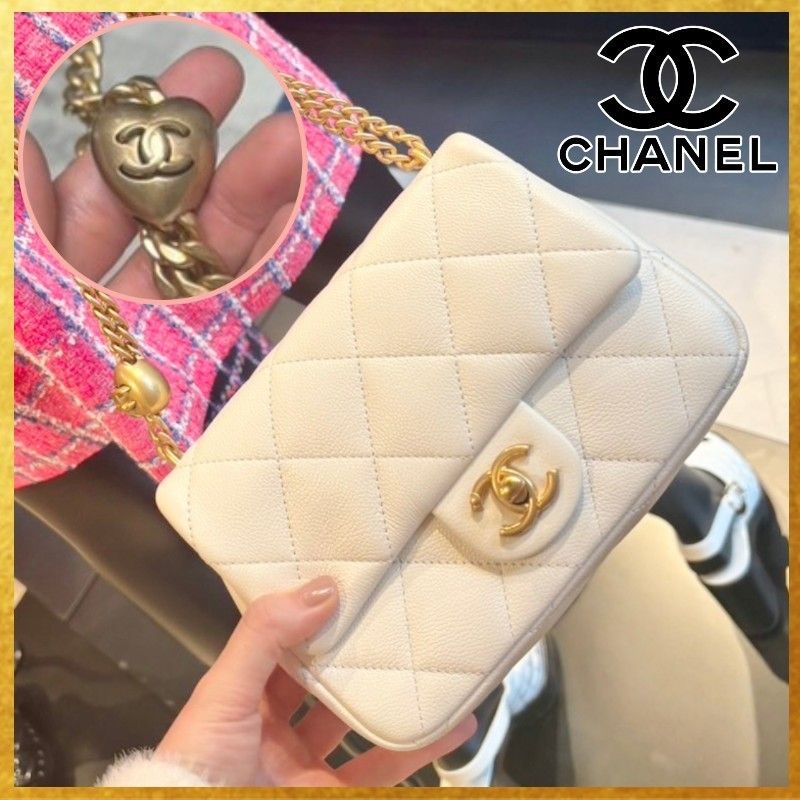 希少☆ハートのアジャスター】 CHANEL ミニ フラップ バッグ (CHANEL