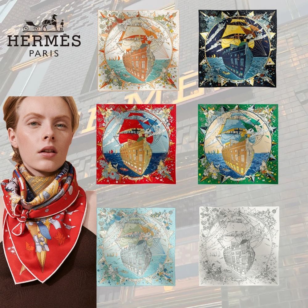 アレンジ自在で華やか♪】HERMES カレ90 フラッグシップ (HERMES