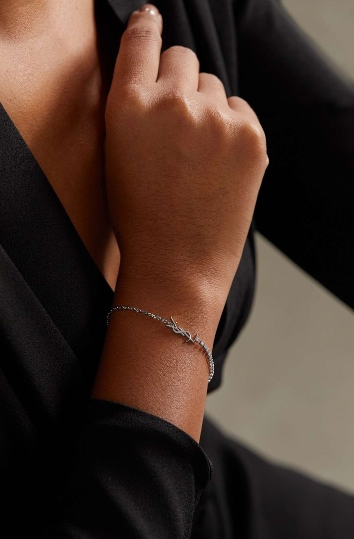 SAINT LAURENT】カサンドラ チャームブレスレット メタル (Saint