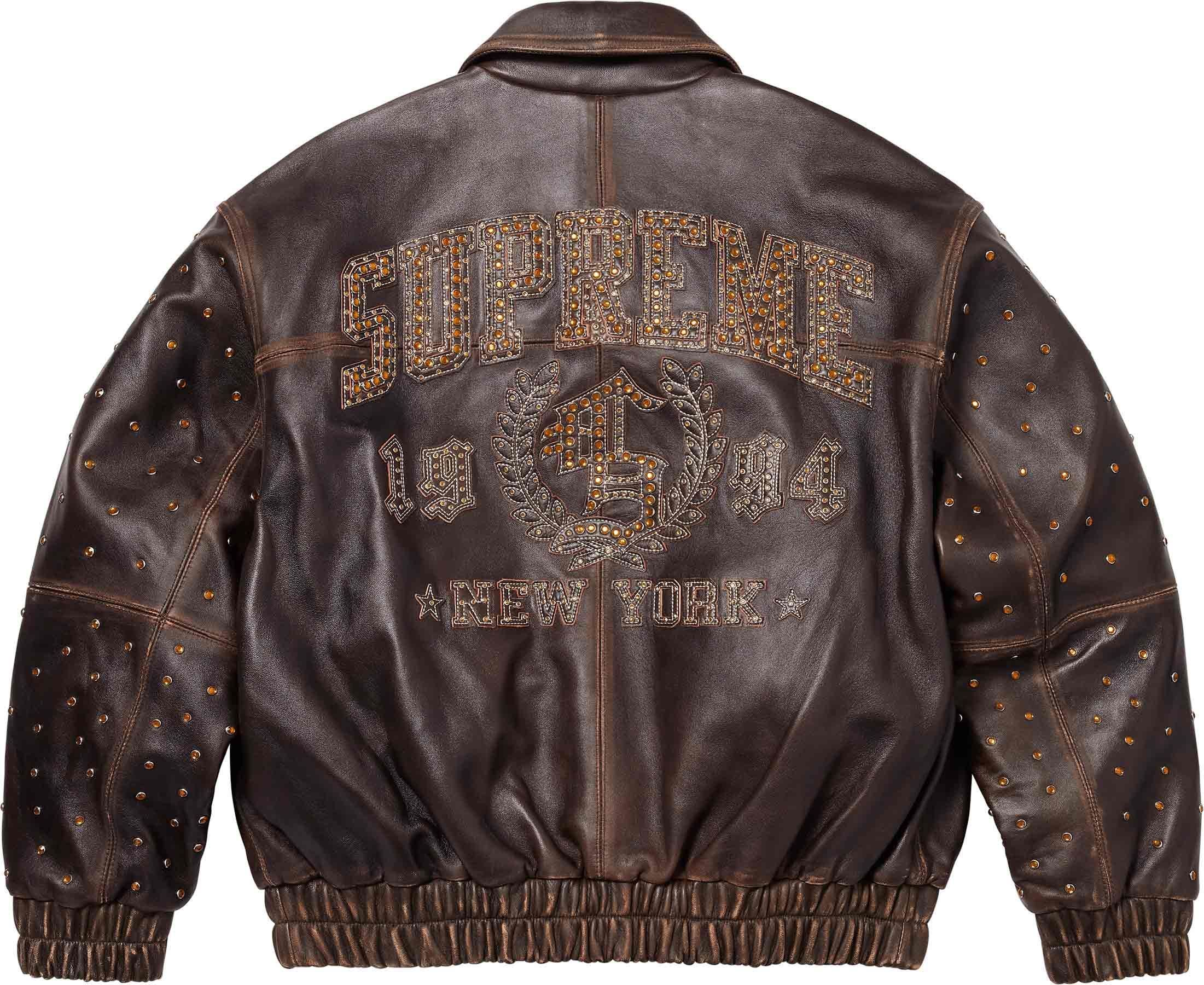 Supreme GEM STUDDED LEATHER JACKETレザージャケット (Supreme