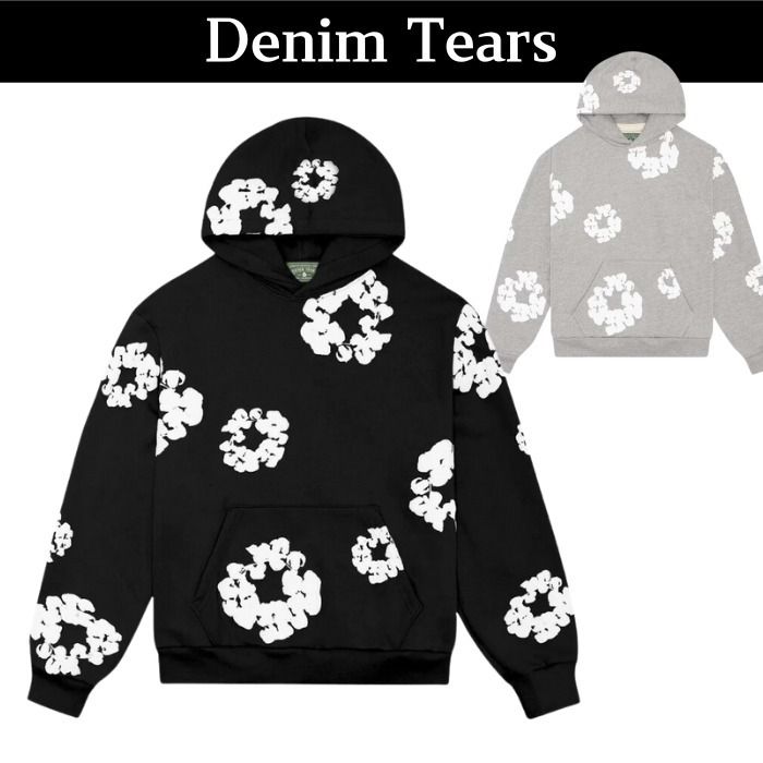 人気急上昇☆Denim Tears Wreath リース フーディー パーカー 花