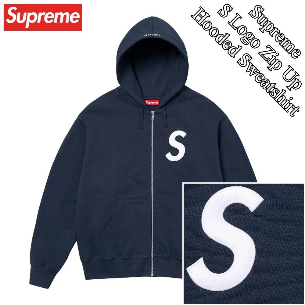 Supreme】S Logo Zip Up Hooded Sweatshirt☆Navy☆24FW☆ (Supreme