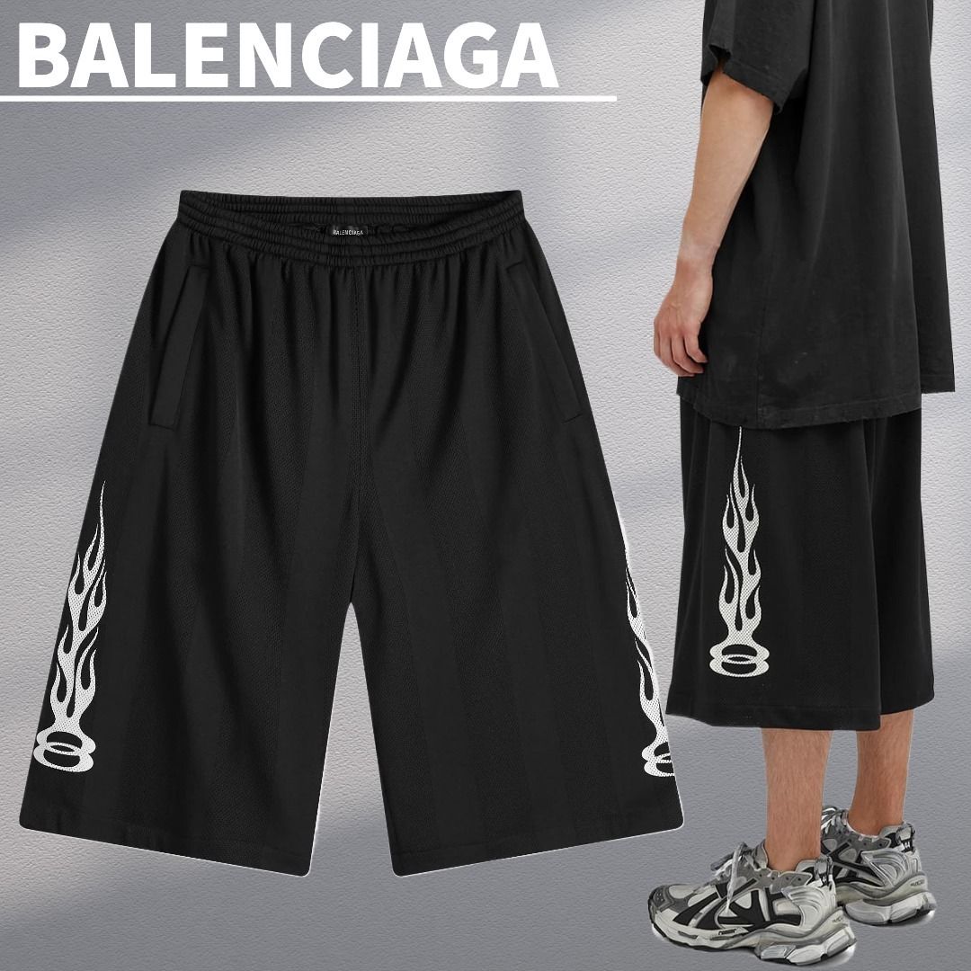 関税込【BALENCIAGA】バギーショーツ Black (BALENCIAGA/ハーフ