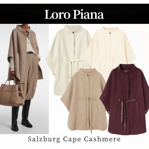 25SS Loro Piana◇ザルツブルグ ベルト付きカシミアケープ (Loro Piana