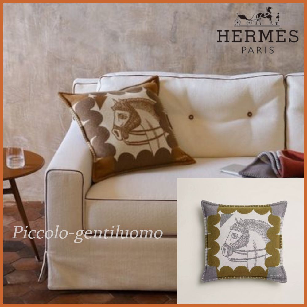 お部屋を彩る遊び心溢れる一品♪】エルメス☆クッションカバー (HERMES