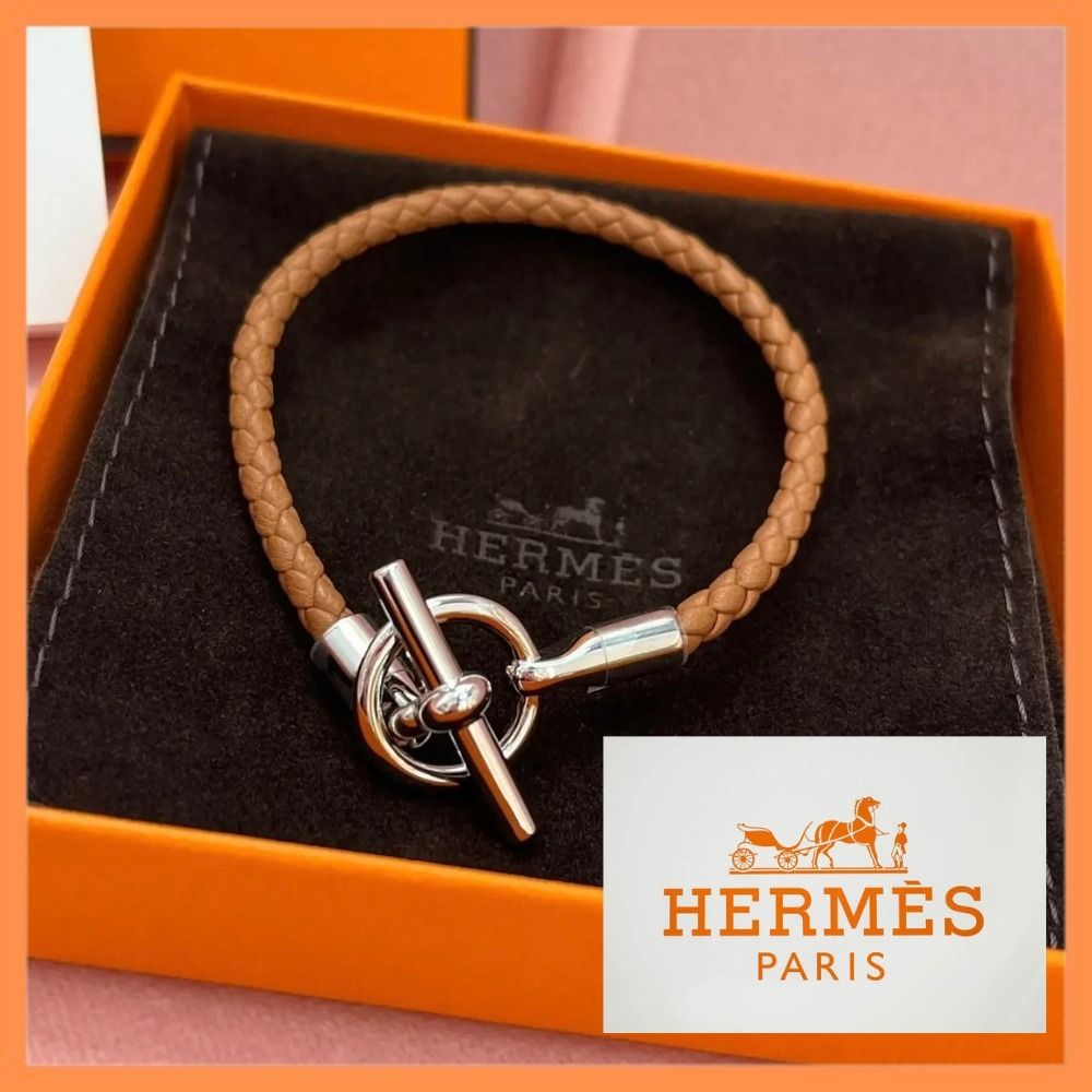 カジュアルコーデに】HERMES レザーブレスレット 《グレナン》 (HERMES