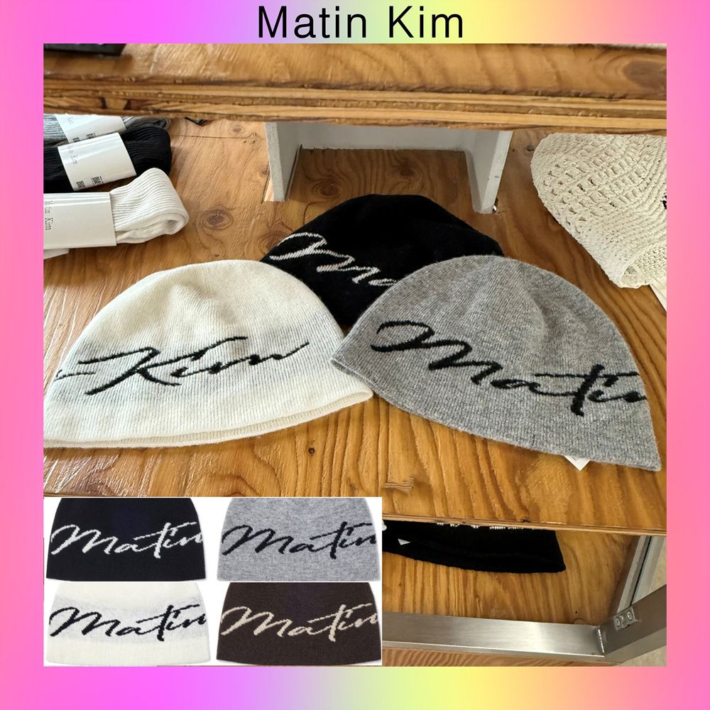 Matin Kim】韓国人気☆ MATIN LOGO SCRIPT BEANIE (Matin Kim/ニット