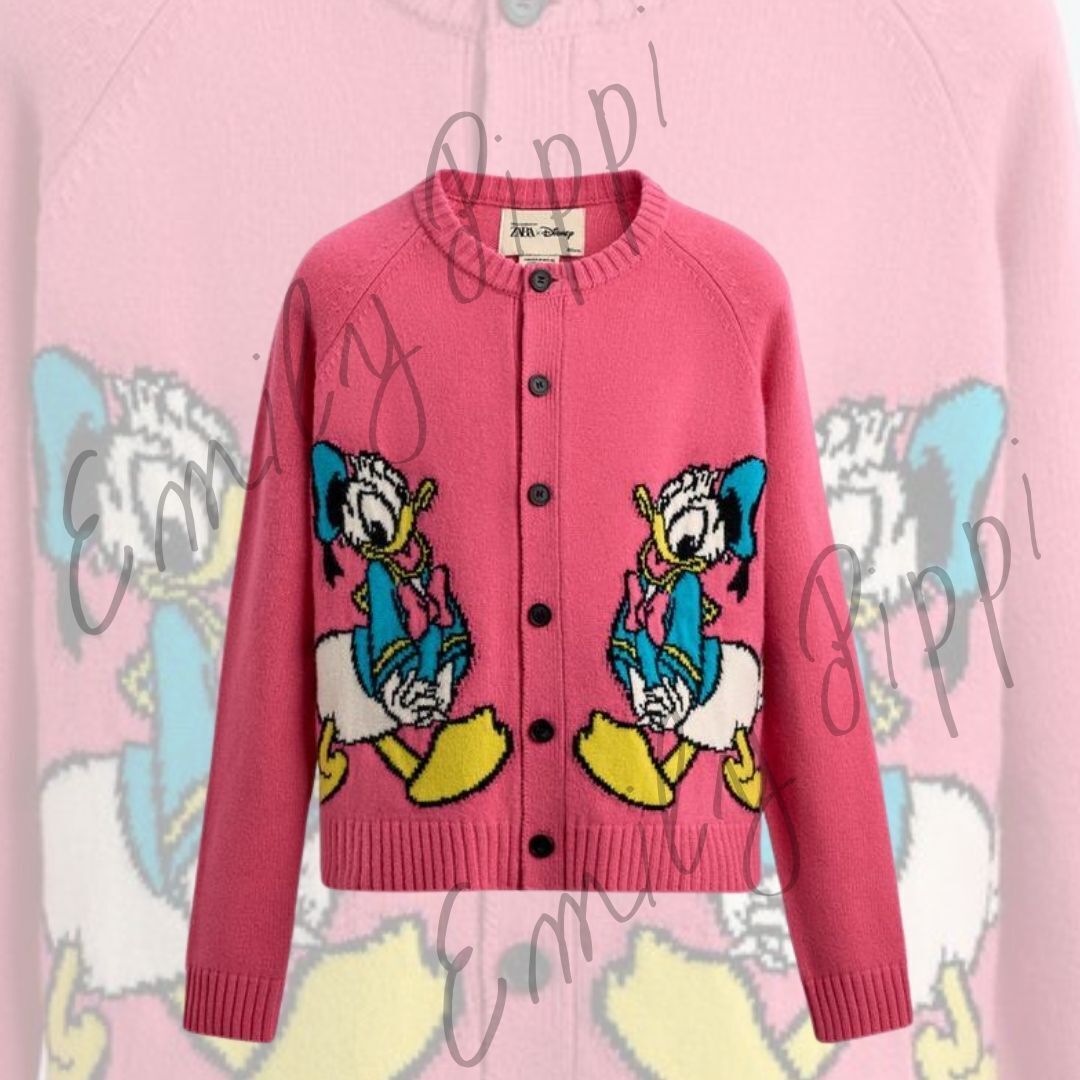 ZARA X DISNEY ドナルドダック ウールカーディガン 5755/371 (ZARA