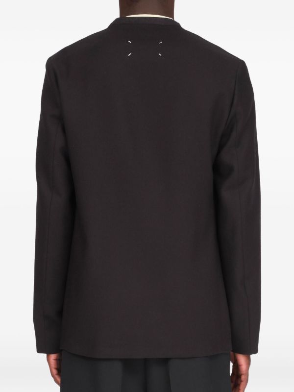 Maison Margiela メゾン・マルジェラ ノーカラー ブレザー - FARFETCH